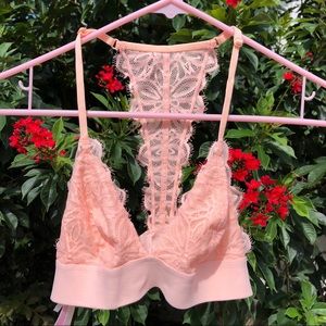 victoria’s secret floral pink lace bralette